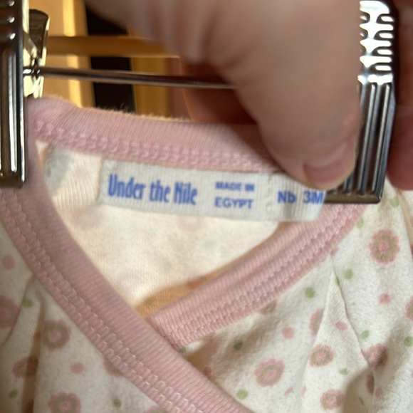 Under the Nile 100% Organic Cotton Kimono Side Snap Top & Pant Set Sz 0-3 Mths - Picture 5 of 13